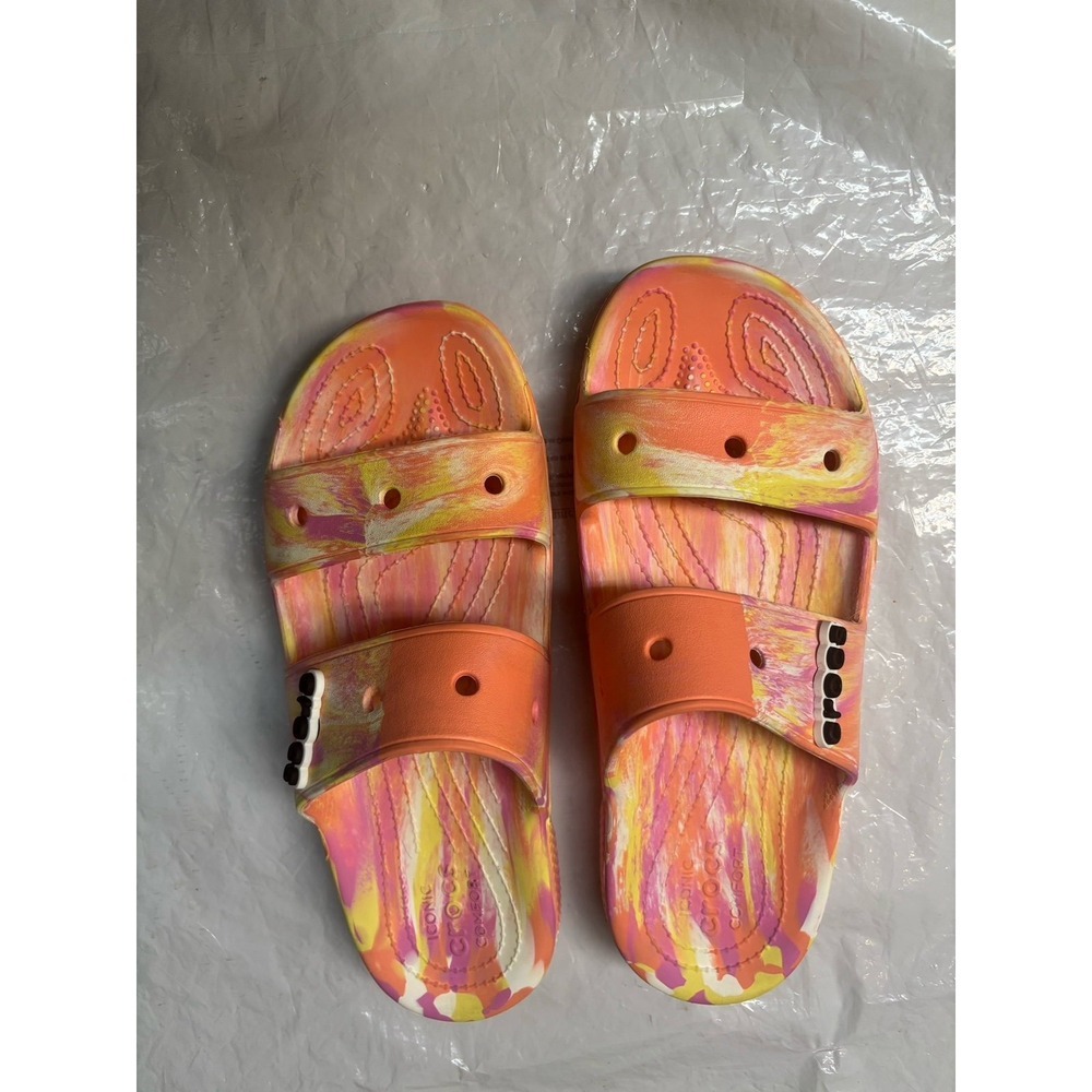 Crocs Classic Marbled Beach Slide Sandals . Unisex Size 11